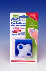 CUSCINETTO PER DITA A MARTELLO REALIZZATO IN GEL DI SILICONEBIANCO SEMITRASPARENTE SAGOMATA PER PROTEGGERE E DISTENDERE LE DITA CONTRATTE IGIENEPIEDE 2 PEZZI - Luckyfarma.it