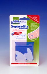 SEPARADITA ANATOMICO PER PIEDE REALIZZATO IN GEL DI SILICONE BIANCO SEMITRASPARENTE SAGOMATO IGIENEPIEDE 2 PEZZI - Luckyfarma.it