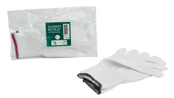 GUANTO DI FILO COTONE 100% BIANCO PER ALLERGIE DERMATOLOGICHE 7 1 PAIO - Luckyfarma.it