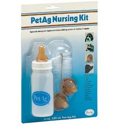 NURSING KIT BIBERON DA 120ML PER ANIMALI + TETTARELLE DI VARIE MISURE + SCOVOLINO PER PULIZIA - Luckyfarma.it