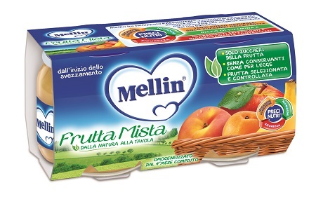 MELLIN OMOGENEIZZATO FRUTTA MISTA 100 G 2 PEZZI - Luckyfarma.it