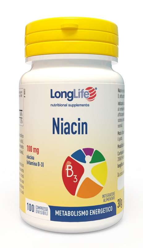LONGLIFE NIACIN 100 MG 100 COMPRESSE - Luckyfarma.it
