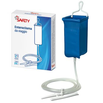 ENTEROCLISMA DA VIAGGIO KLISTER IN GOMMA CON CANNULA ANALE EVAGINALE 2 LITRI - Luckyfarma.it