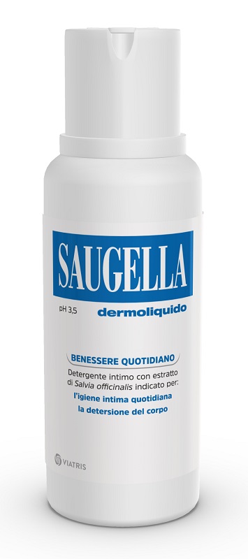 SAUGELLA DERMOLIQUIDO PH 3,5 DETERGENTE INTIMO BENESSERE QUOTIDIANO 250 ML - Luckyfarma.it