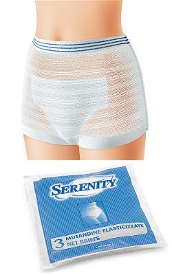 MUTANDINA ELASTICA RETTANGOLARE A RETE SERENITY M 3 PEZZI - Luckyfarma.it