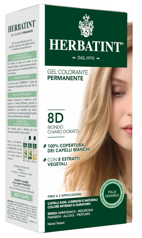 HERBATINT 8D BIONDO CHIARO DORATO 150 ML - Luckyfarma.it