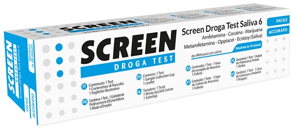 DROGA TEST CHE RILEVA 6 DROGHE TRAMITE SALIVA RISULTATO PER OGNI DROGA ANALIZZATA SCREEN DROGA TEST SALIVA 6 - Luckyfarma.it