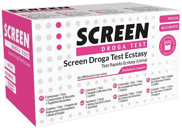 DROGA TEST CHE RILEVA UNA SOSTANZA ECSTASY/MDMA SCREEN DROGA TEST ECSTASY - Luckyfarma.it
