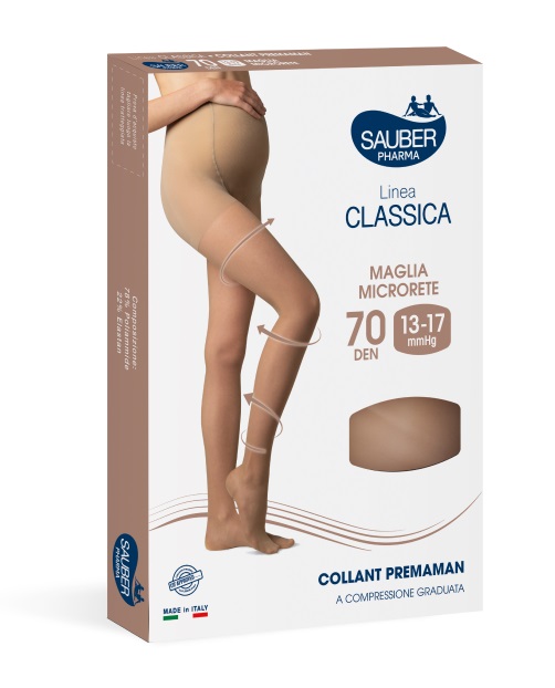 SAUBER COLLANT 70 DENARI PREMAMAN MAGLIA MICRORETE NEUTRO BEIGE 2 LINEA CLASSICA - Luckyfarma.it