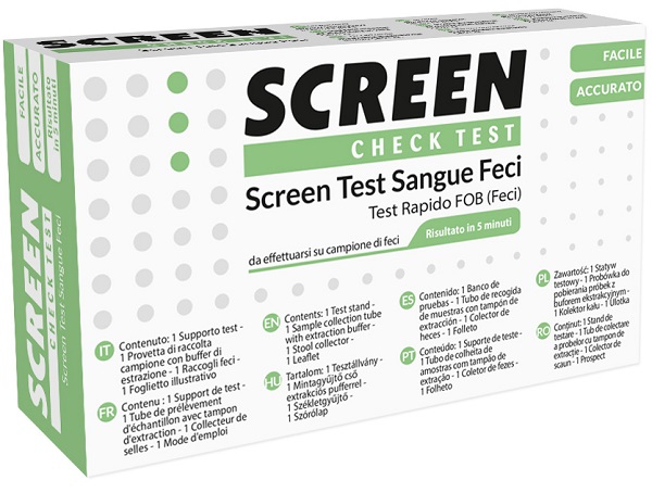 TEST RAPIDO CHE RILEVA LA PRESENZA DI SANGUE OCCULTO NELLE FECI 1 PEZZI SCREEN TEST SANGUE FECI 1 PEZZO - Luckyfarma.it