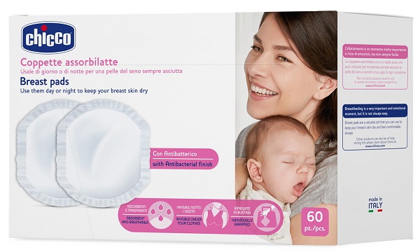 CHICCO COPPETTA ASSORBILATTE ANTIBATTERICA 60 PEZZI - Luckyfarma.it