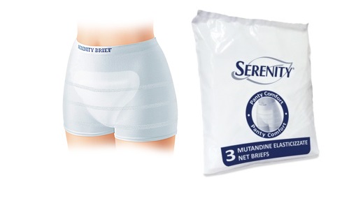 MUTANDINA A RETE PER INCONTINENZA SERENITY PANTY COMFORT S 3 PEZZI - Luckyfarma.it
