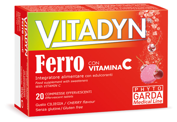 VITADYN FERRO + VITAMINA C 20 COMPRESSE EFFERVESCENTI - Luckyfarma.it
