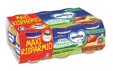 MELLIN OMOGENEIZZATO MELA BANANA 100 G 6 PEZZI - Luckyfarma.it
