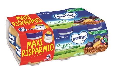 MELLIN OMOGENEIZZATO PRUGNA MELA 100 G 6 PEZZI - Luckyfarma.it