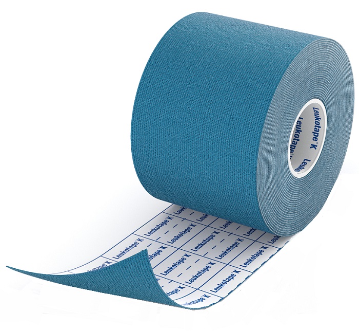 BENDA ADESIVA LEUKOTAPE K PER TAPING FISIOTERAPICO LARGHEZZA 5 CM LUNGHEZZA 5 M COLORE BLU IN ROTOLO - Luckyfarma.it
