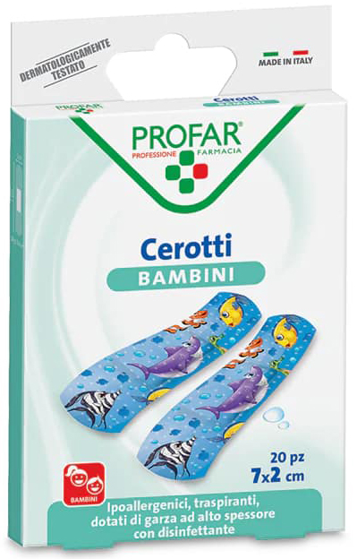 CEROTTO BAMBINI 7X2 CM 20 PEZZI PROFAR - Luckyfarma.it