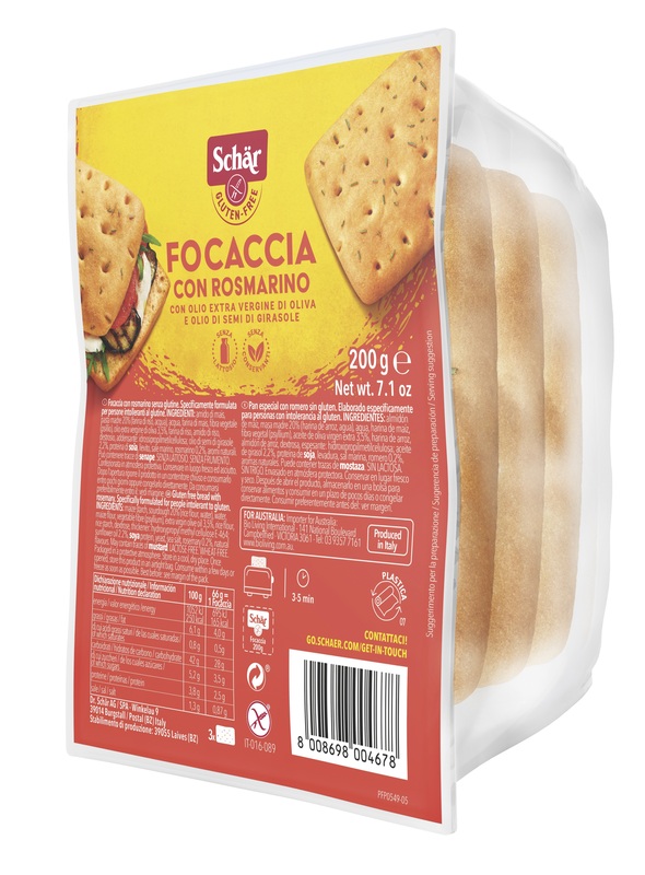 SCHAR FOCACCIA ROSMARINO 200 G - Luckyfarma.it