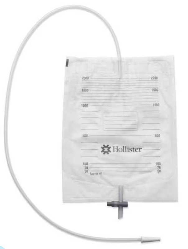 SACCA URINA DA LETTO STANDARD MONOUSO HOLLISTER LUNGHEZZA TUBO 90CM CAPACITA' 2L GRADUATA 30 PEZZI - Luckyfarma.it