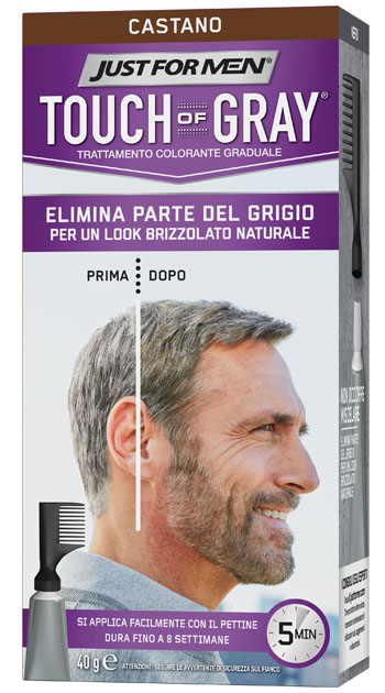 JUST FOR MEN TOUCH OF GRAY CASTANO 40 G - Luckyfarma.it