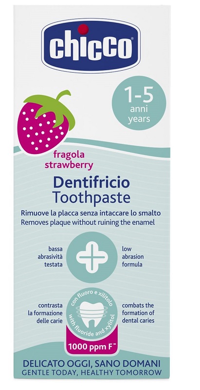 CHICCO DENTIFRICIO FRAGOLA 50 ML 12M+ CON FLUORO - Luckyfarma.it