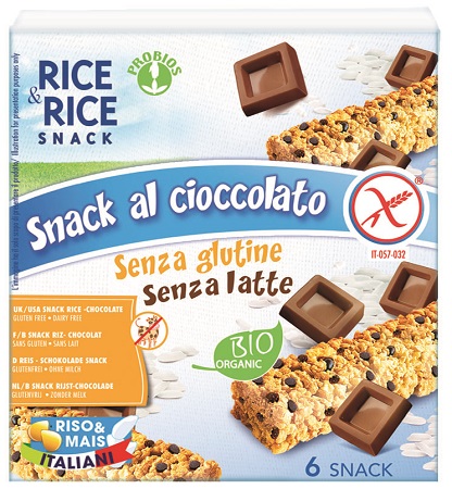 RICE&RICE SNACK DI RISO AL CIOCCOLATO 6 X 21 G SENZA LIEVITO - Luckyfarma.it