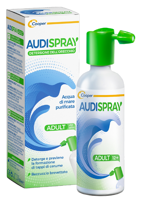 AUDISPRAY ADULT SOLUZIONE DI ACQUA DI MARE IPERTONICA SPRAY SENZA GAS DETERSIONE ORECCHIO 50 ML - Luckyfarma.it