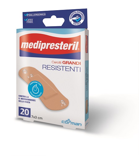 CEROTTO MEDIPRESTERIL RESISTENTI GRANDI 7X3CM 20 PEZZI - Luckyfarma.it