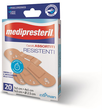 CEROTTO MEDIPRESTERIL RESISTENTI 4FORMATI ASSORTITI 20 PEZZI - Luckyfarma.it