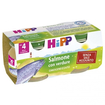 HIPP OMOGENEIZZATO SALMONE CON VERDURE 2X80 G - Luckyfarma.it