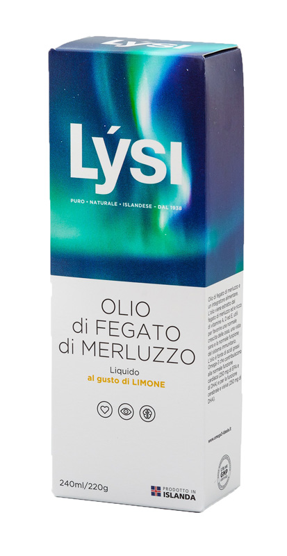 LYSI OLIO FEGATO MERLUZZO LIMONE 240 ML - Luckyfarma.it