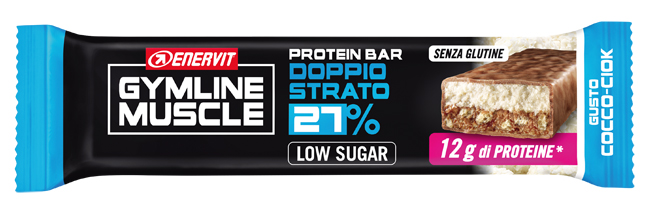 ENERVIT GYMLINE MUSCLE PROTEIN BAR 27% DOPPIO STRATO COCCO-CIOK 1 PEZZO - Luckyfarma.it