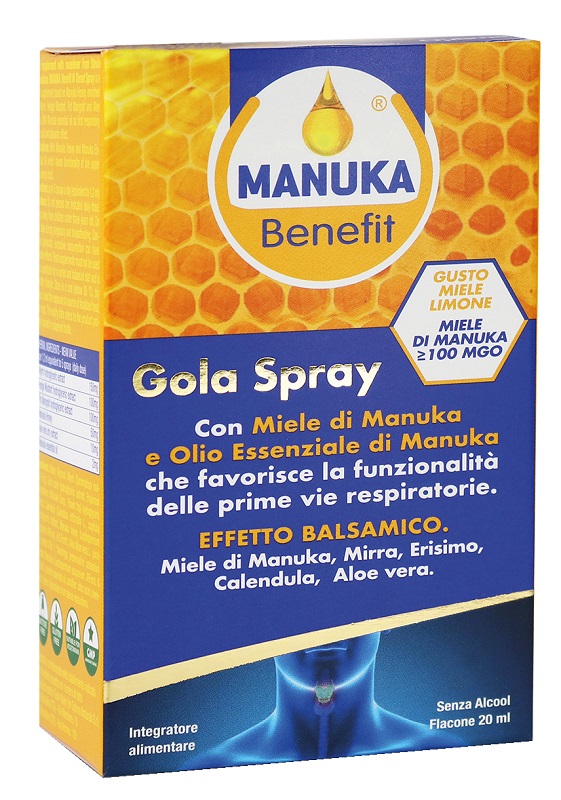 MANUKA BENEFIT GOLA SPRAY 20 ML - Luckyfarma.it