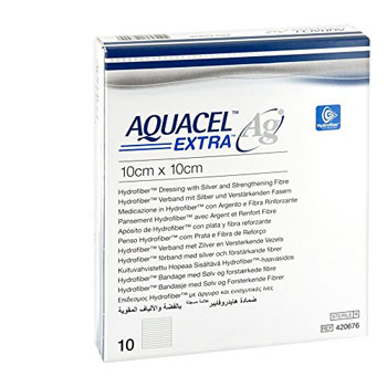 AQUACEL AG EXTRA MEDICAZIONE CON IONI ARGENTO 10X10 CM 10 PEZZI - Luckyfarma.it