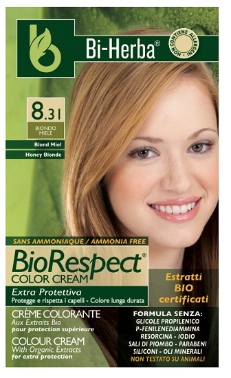 BI-HERBA KIT 8,31 BIONDO MIELE 1 EMULSIONE OSSIDANTE 60 ML + 1 COLORANTE 60 ML + 1 TRATTAMENTO DOPOCOLORE 15 ML - Luckyfarma.it