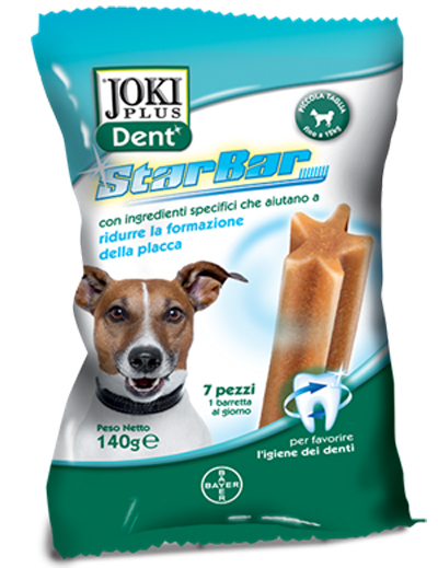 JOKI PLUS DENT STARBAR SACCHETTO 140 G PER CANI DI TAGLIA PICCOLA DA 5 A 12 KG - Luckyfarma.it