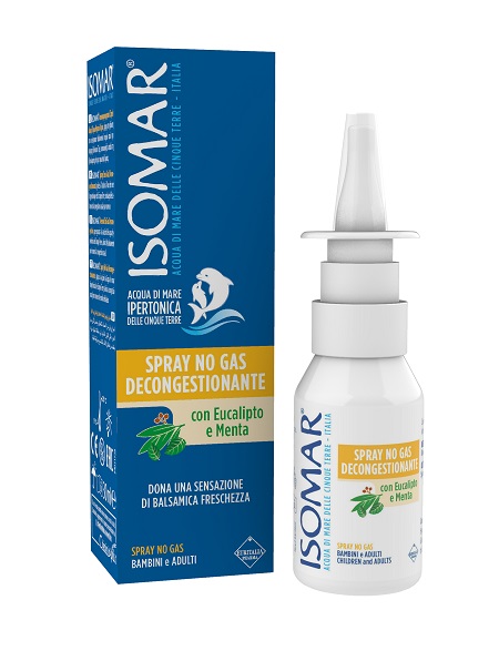 ISOMAR SOLUZIONE ACQUA MARE NASO IPERTONICA NASO SPRAY DECONGESTIONANTE 30 ML - Luckyfarma.it