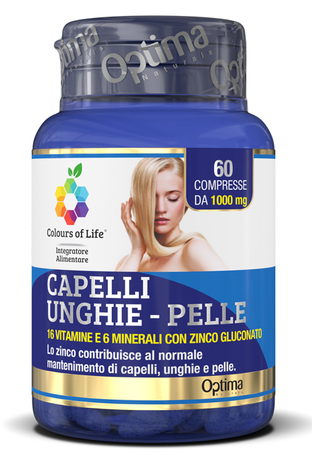 COLOURS OF LIFE CAPELLI UNGHIE PELLE 60 COMPRESSE 1000 MG - Luckyfarma.it