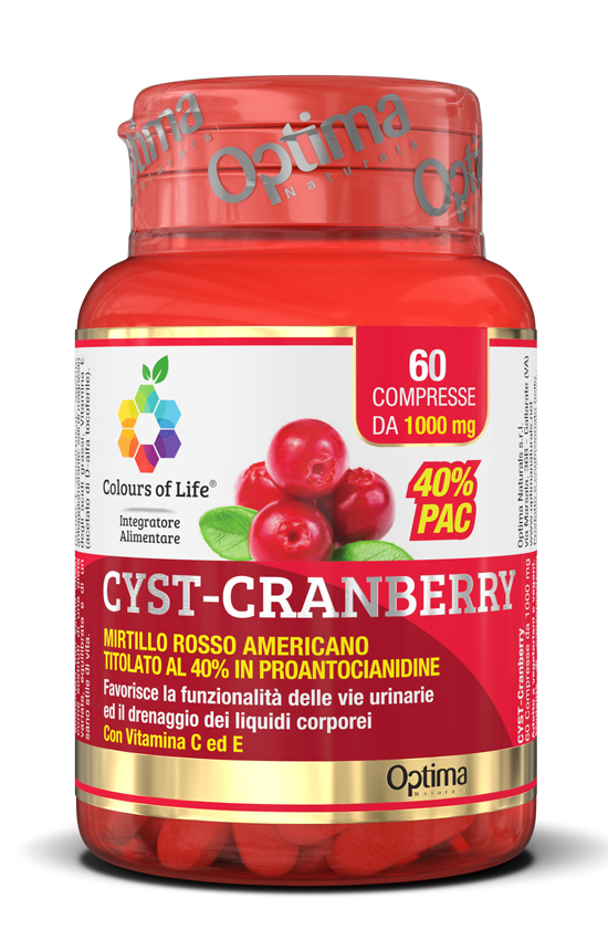 COLOURS OF LIFE CYST-CRANBERRY CON VITAMINA C E 60 COMPRESSE 1000 MG - Luckyfarma.it