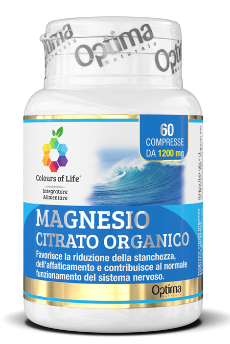COLOURS OF LIFE MAGNESIO CITRATO ORGANICO 60 COMPRESSE 1200  MG - Luckyfarma.it