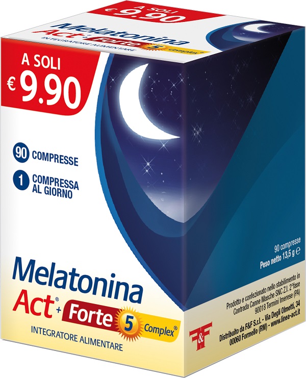 MELATONINA ACT+FORTE 5 COMPLEX 90 COMPRESSE - Luckyfarma.it