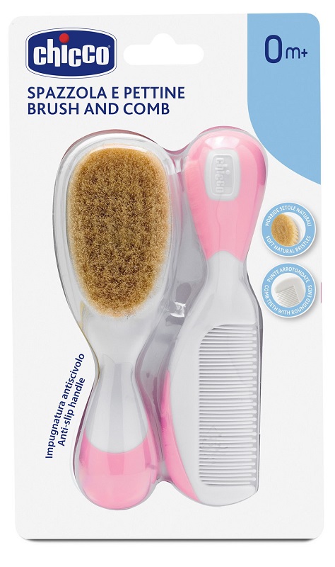 CHICCO SPAZZOLA + PETTINE ROSA - Luckyfarma.it