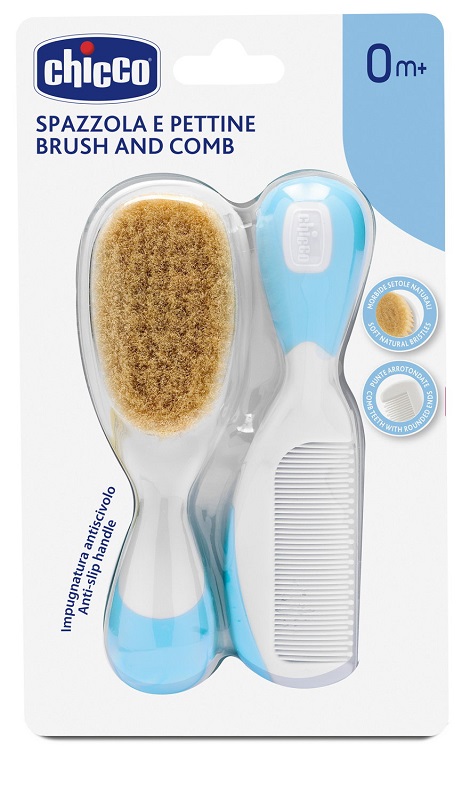 CHICCO SPAZZOLA + PETTINE AZZURRO - Luckyfarma.it