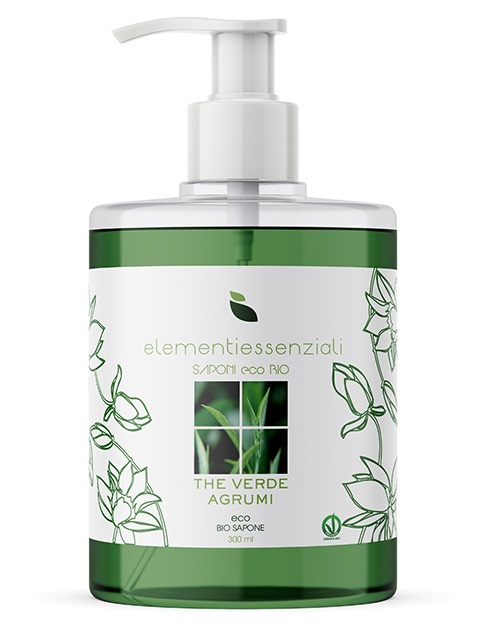 ELEMENTIESSENZIALI SAPONE ECO BIO THE VERDE AGRUMI 300ML - Luckyfarma.it