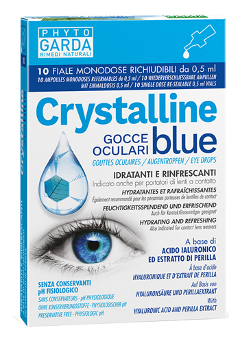 CRYSTALLINE BLUE GOCCE OCULARI MONODOSE 10 FIALE 0,5 ML - Luckyfarma.it