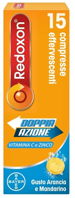 REDOXON DOPPIA AZIONE 15 COMPRESSE EFFERVESCENTI VITAMINA C ZINCO ARANCIA E MANDARINO 45,78 G - Luckyfarma.it