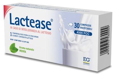 LACTEASE 4500 FCC AROMA MENTA 30 COMPRESSE MASTICABILI - Luckyfarma.it