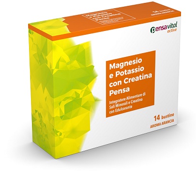 MAGNESIO E POTASSIO CON CREATINA ARANCIA PENSA 14 BUSTINE - Luckyfarma.it