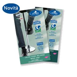 CALZA UOMO MELANGE 70 DENARI TAGLIA GRANDE JEANS CHIARO - Luckyfarma.it