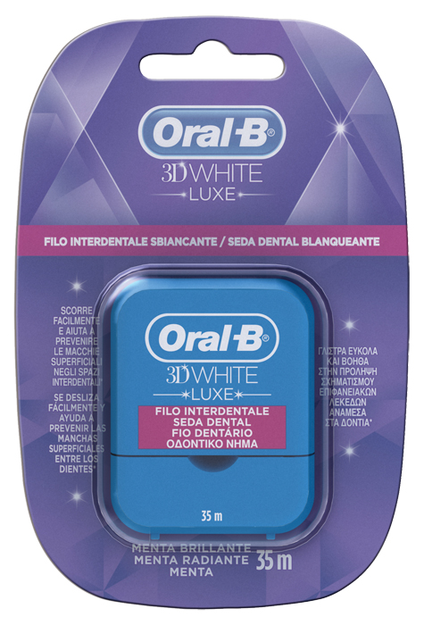 ORALB 3D WHITE LUXE FILO INTERDENTALE 35 METRI - Luckyfarma.it
